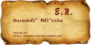 Buzeskó Mónika névjegykártya